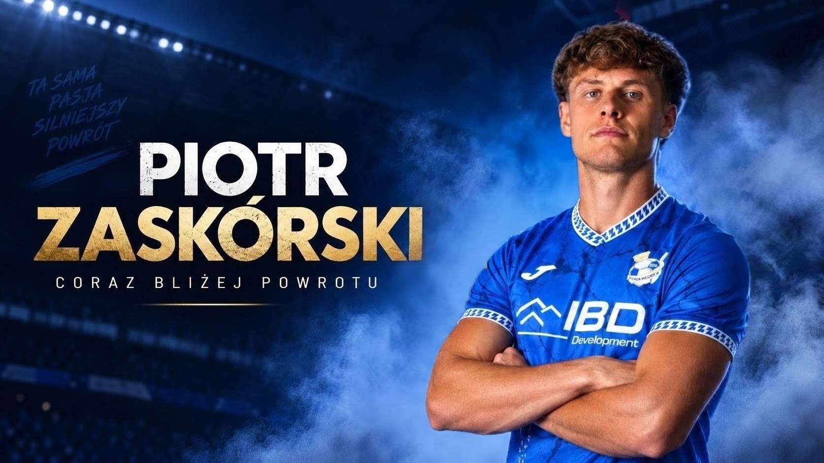 Piotr Zaskórski podczas treningu z drużyną Perły Węgrów